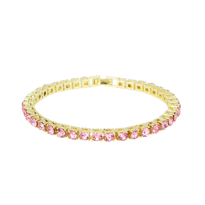 Charles Raymond Women's Big Rocks Bezel Colored Dial with Roman Numerals Fully Iced Out Watch - ST10327LA