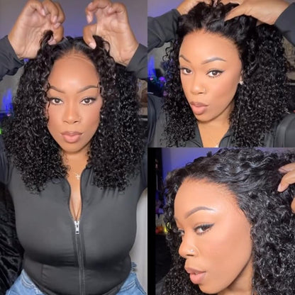 Asteria Curly Human Hair Wig 7x4 Ready To Wear Glueless Wigs Human Hair Pre Plucked Pre Cut Curly Lace Front Wigs Human Hair Wigs For Black Women 16 Inch