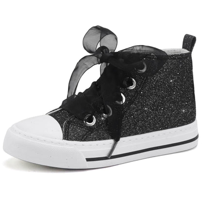 Toandon Kids Adorable Fashion High Top Casual Canvas Sneakers