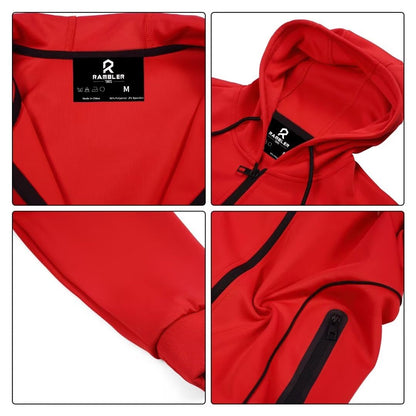 R RAMBLER 1985 Men's Tracksuit Active fashion Hoodie outifts zip sweatsuit set jogger sportswear