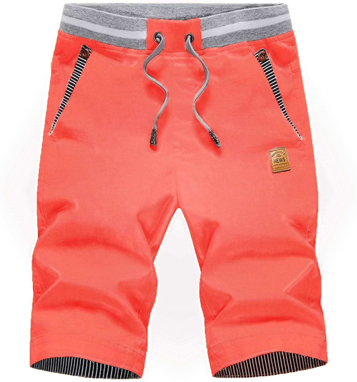 Tansozer Men's Shorts Casual Classic Fit Drawstring Summer Beach Shorts with Elastic Waist and Pockets