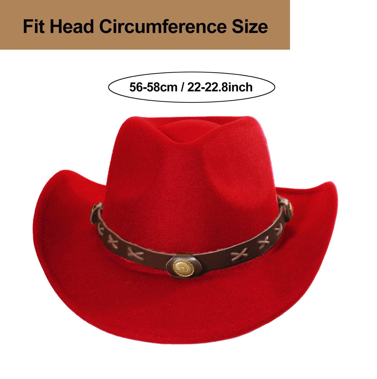 Ibeauti Cowboy Hat with Fringed Bandana Set for Women Wide Brim Western Cowgirl Hat Paisley Head Wrap Scarf