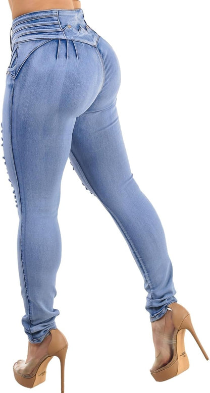 Butt Lifting Jeans for Women - High Waisted Skinny Levanta Cola Stretch Jeans