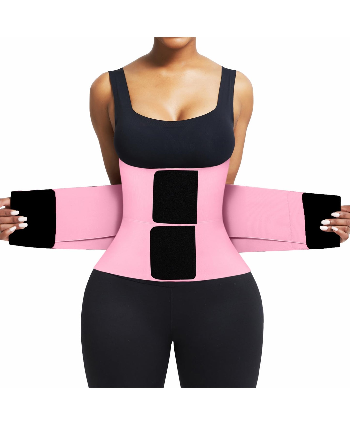 FeelinGirl Waist Trainer Belt Waist Cincher Trimmer Ab Belt Tummy Control Body Shaper with Triple Wrap Women and Men
