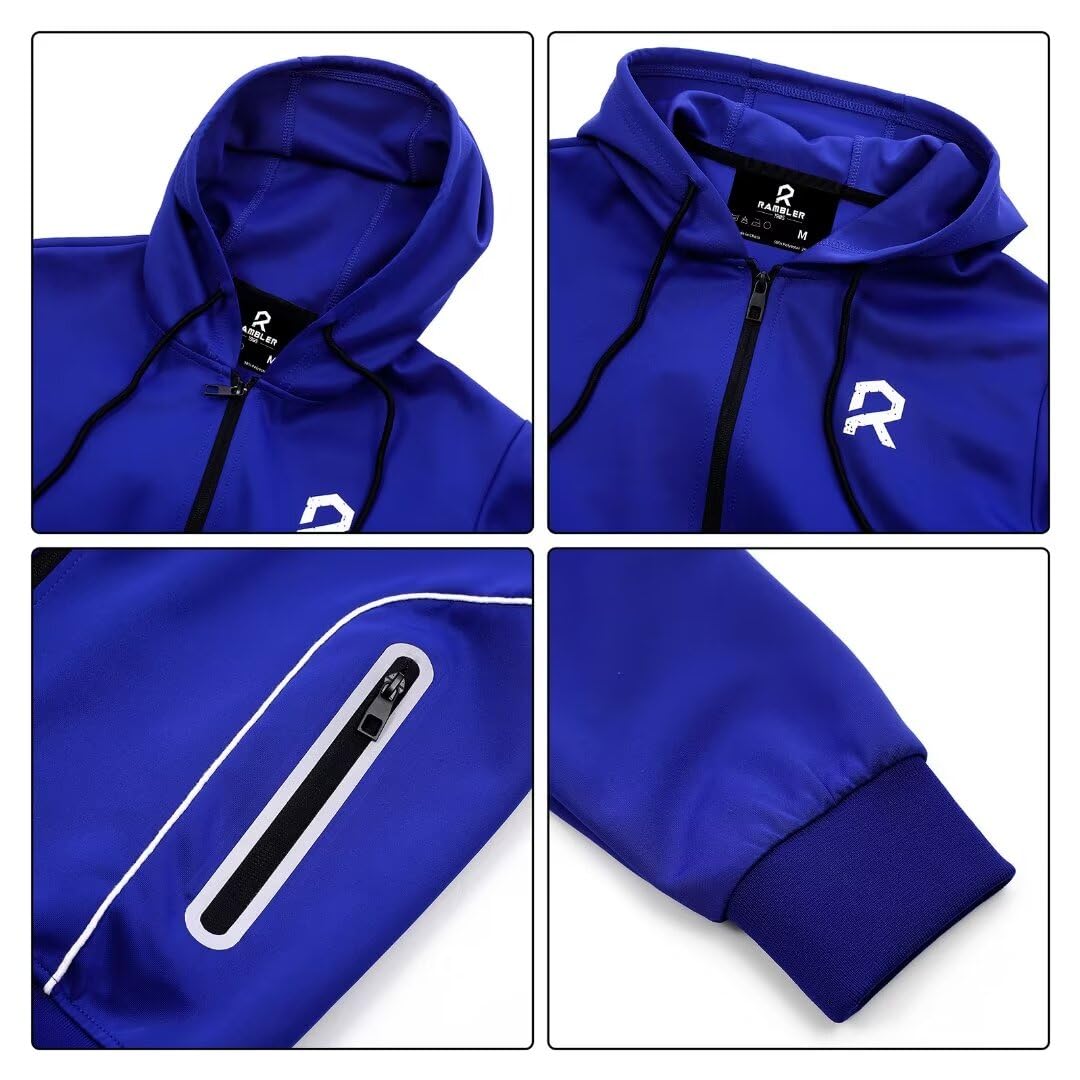 R RAMBLER 1985 Men's Tracksuit Active fashion Hoodie outifts zip sweatsuit set jogger sportswear