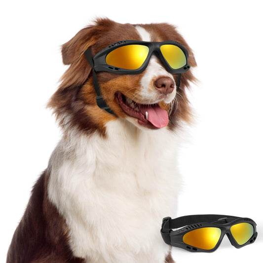 Small Dog Sunglasses UV Protection Goggles Eye Wear Protection with Adjustable Strap Doggy Heart Shape Anti-Fog Sunglasses for Pet Dogs Sun Glasses Doggie Windproof Glasses, Pink