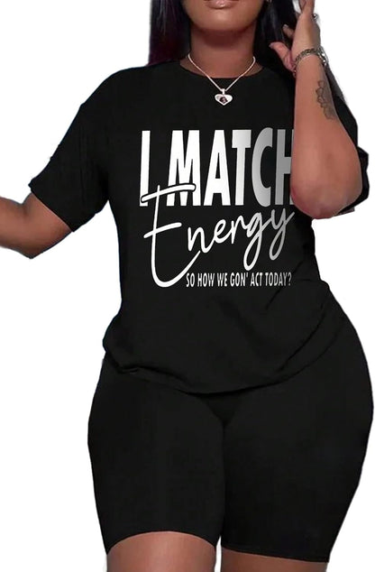 Hilinker Womens 2 Piece Outfits Short Sleeve Top and Shorts Set Summer Workout Casual Tracksuit