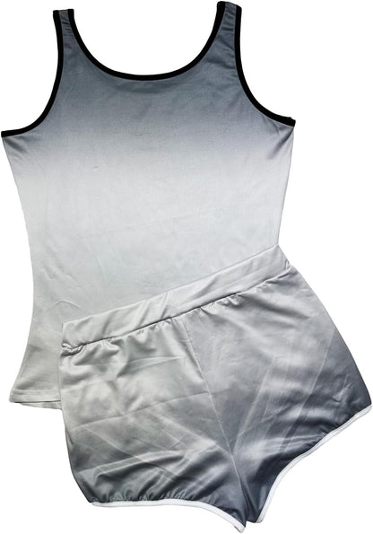 Women’s 2 Piece Pajama Set Novelty Sleeveless Tank Top and Shorts with Animal Print Comfortable Sleepwear