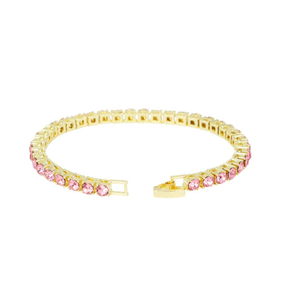 Charles Raymond Women's Big Rocks Bezel Colored Dial with Roman Numerals Fully Iced Out Watch - ST10327LA