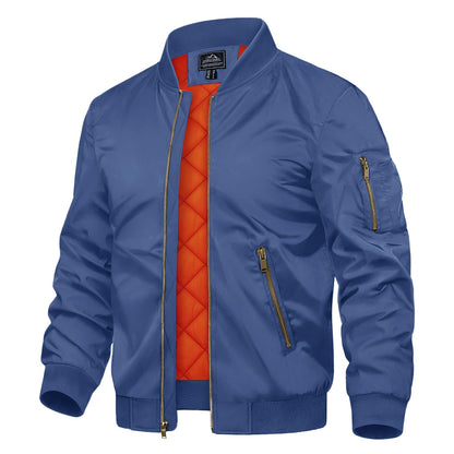 TACVASEN Men's Jackets-Bomber Jacket Fall Winter Warm Windbreaker Full Zip Casual Padded Coats