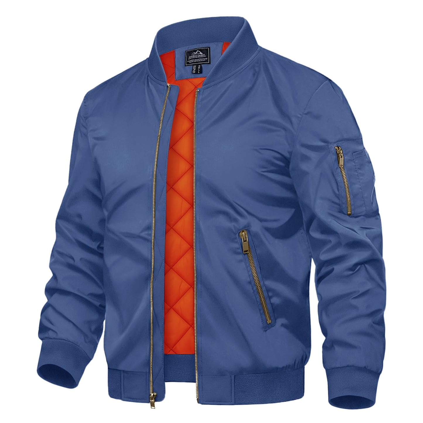 TACVASEN Men's Jackets-Bomber Jacket Fall Winter Warm Windbreaker Full Zip Casual Padded Coats
