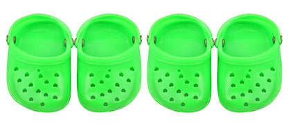 4 PCS Small Dog Sandals, Shoes for Dogs, Candy Colors Dog Sandals for Photo, Doggy Rubber Slipper Shoes Pink