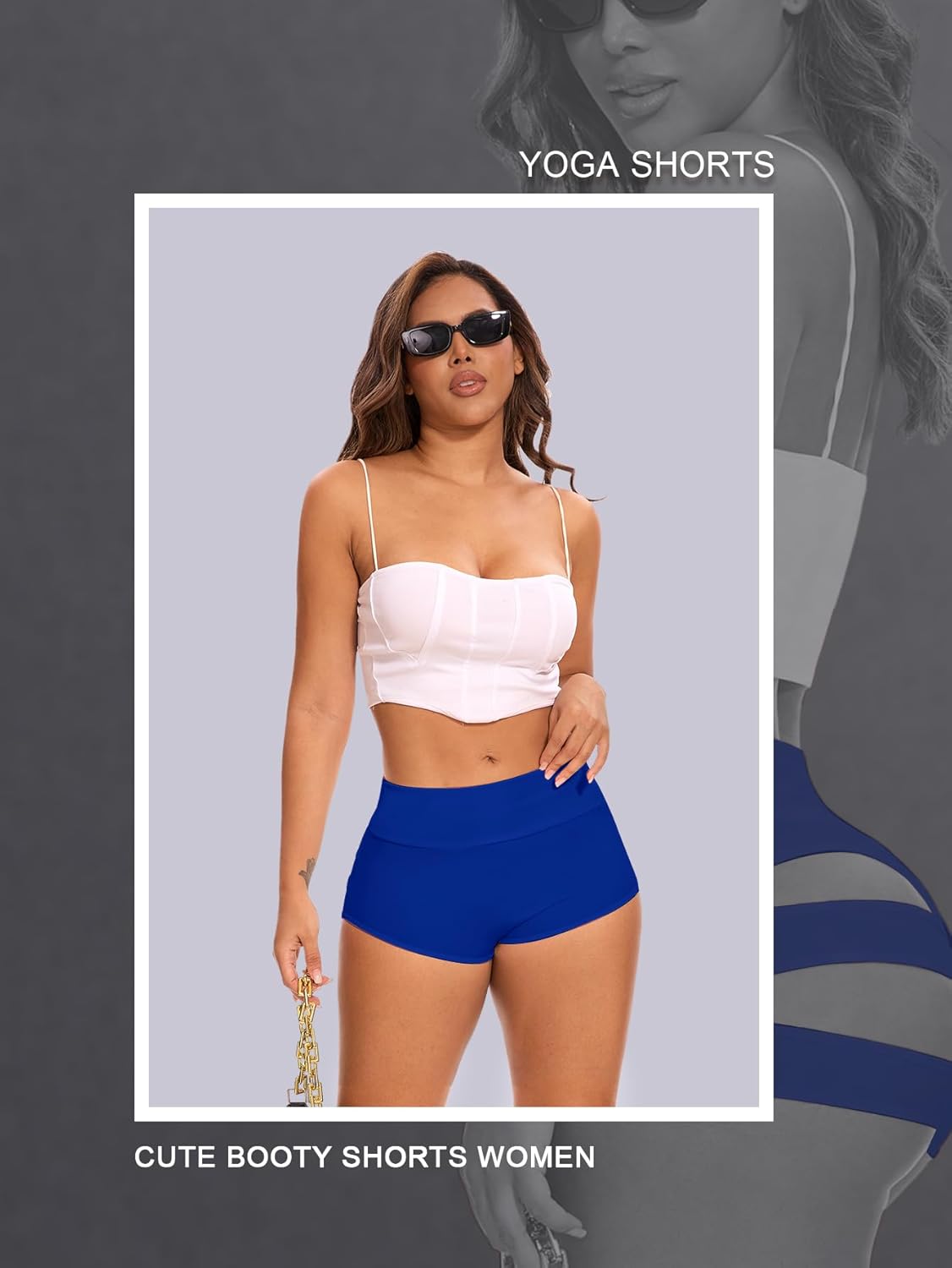 Cut Out Yoga Shorts Booty Butt Lifting Scrunch Shorts High Waisted Workout Gym Active Hot Pants