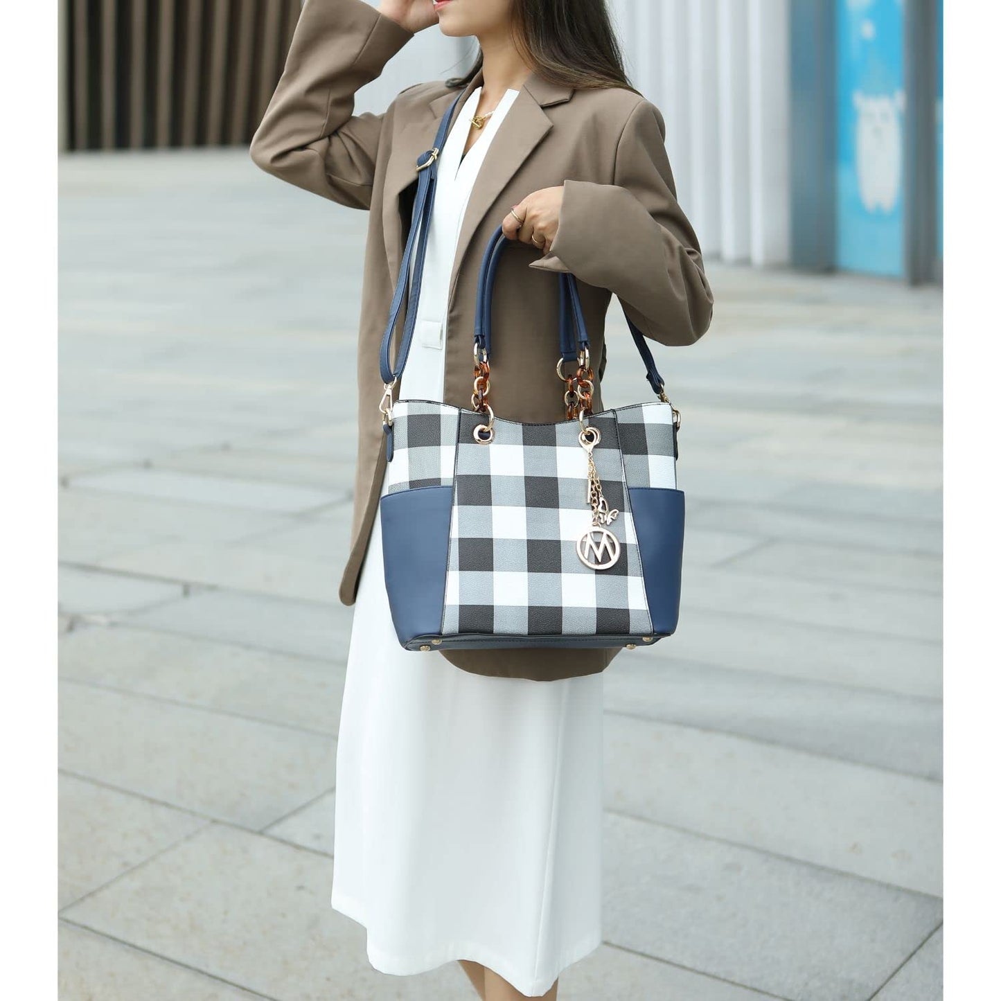 MKF Collection Tote Bag for Women, Handbag Set with Wallet-Top-Handle- Vegan Leather Purse