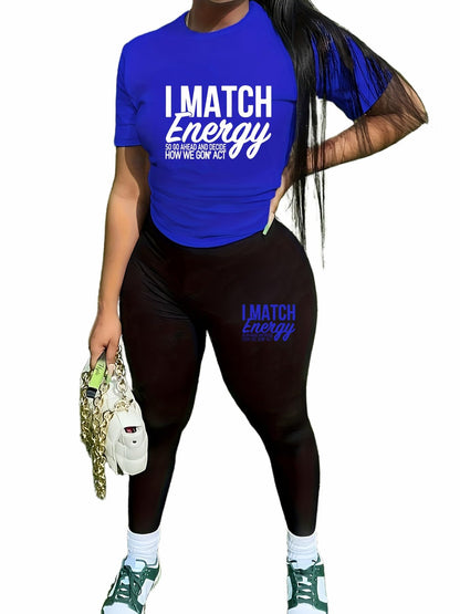 TOPONSKY Women Two Piece Workout Outfits Biker Short-Sleeve Long-Pant Sets