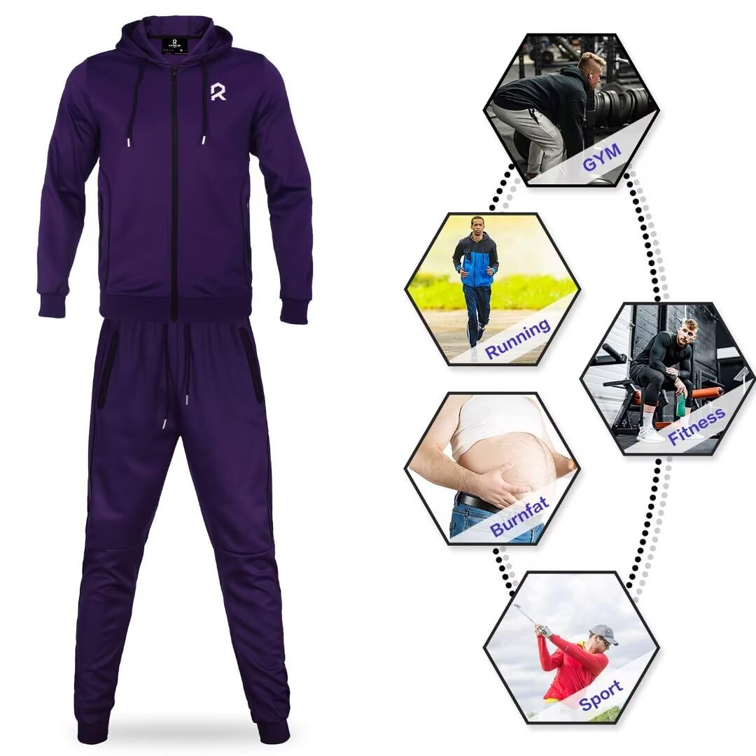 R RAMBLER 1985 Men's Tracksuit Active fashion Hoodie outifts zip sweatsuit set jogger sportswear