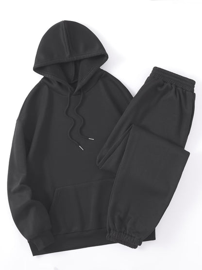 SOLY HUX Women's 2 Piece Outfits Letter Graphic Drawstring Long Sleeve Hoodies Sweatshirt and Sweatpants Set