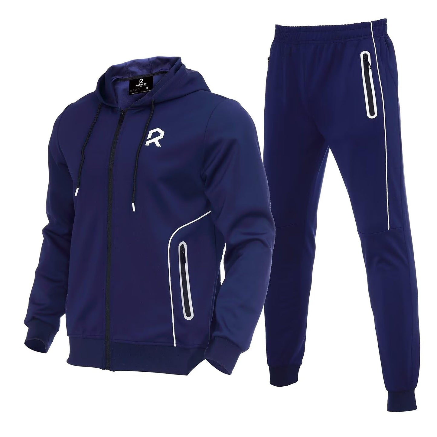 R RAMBLER 1985 Men's Tracksuit Active fashion Hoodie outifts zip sweatsuit set jogger sportswear