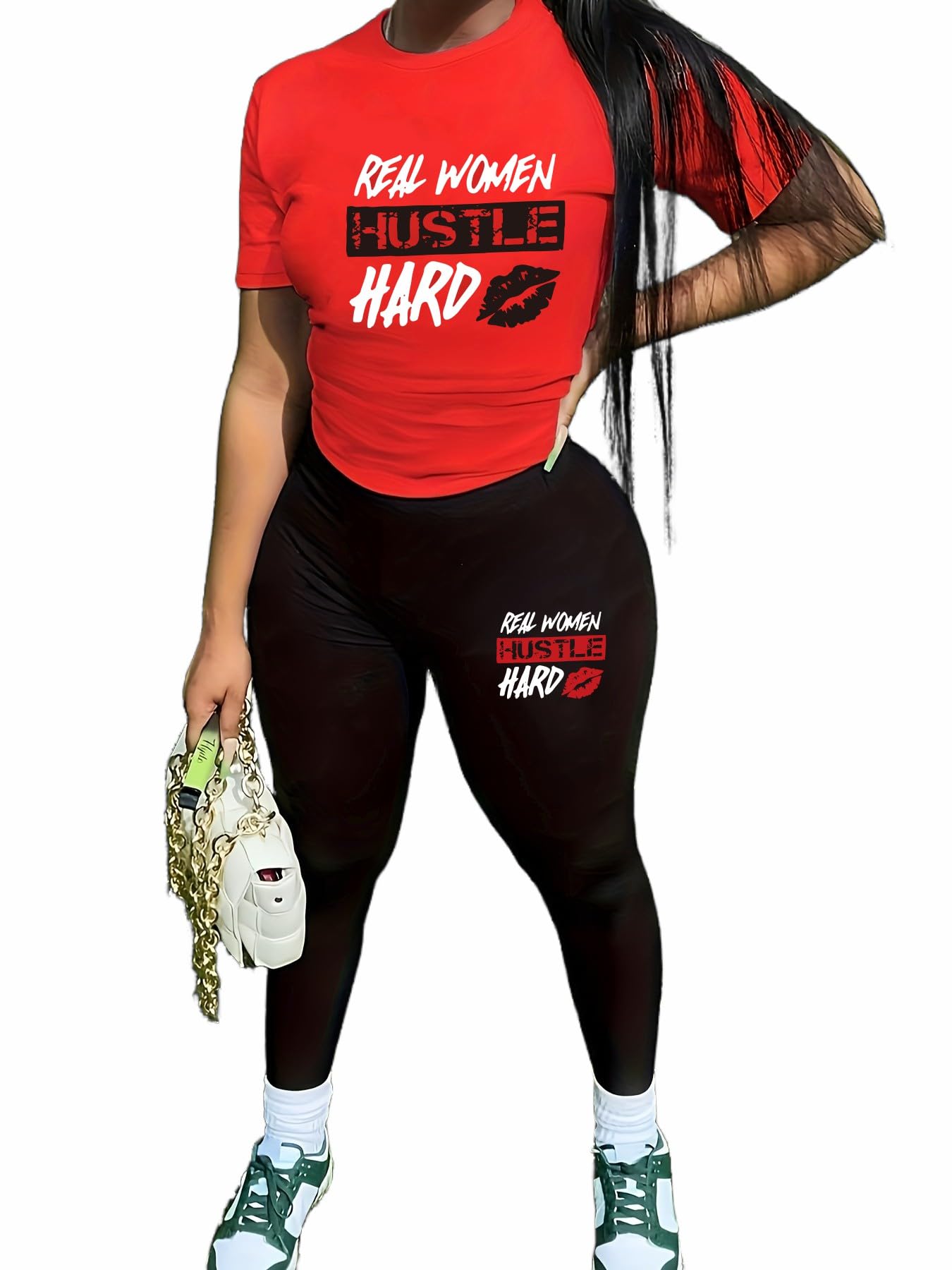 TOPONSKY Women Two Piece Workout Outfits Biker Short-Sleeve Long-Pant Sets