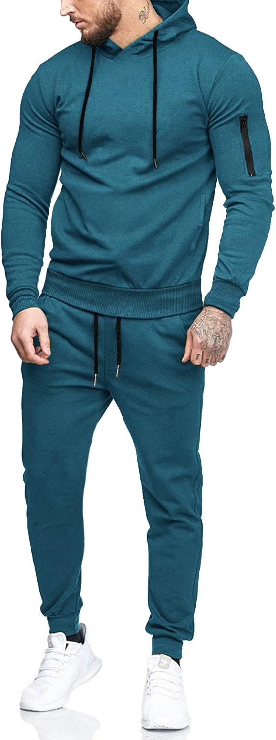 COOFANDY Men's Tracksuit 2 Piece Hooded Athletic Sweatsuits Casual Running Jogging Sport Suit Sets