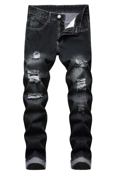 Boy's Skinny Fit Ripped Destroyed Distressed Fashion Kids Denim Jeans Pants