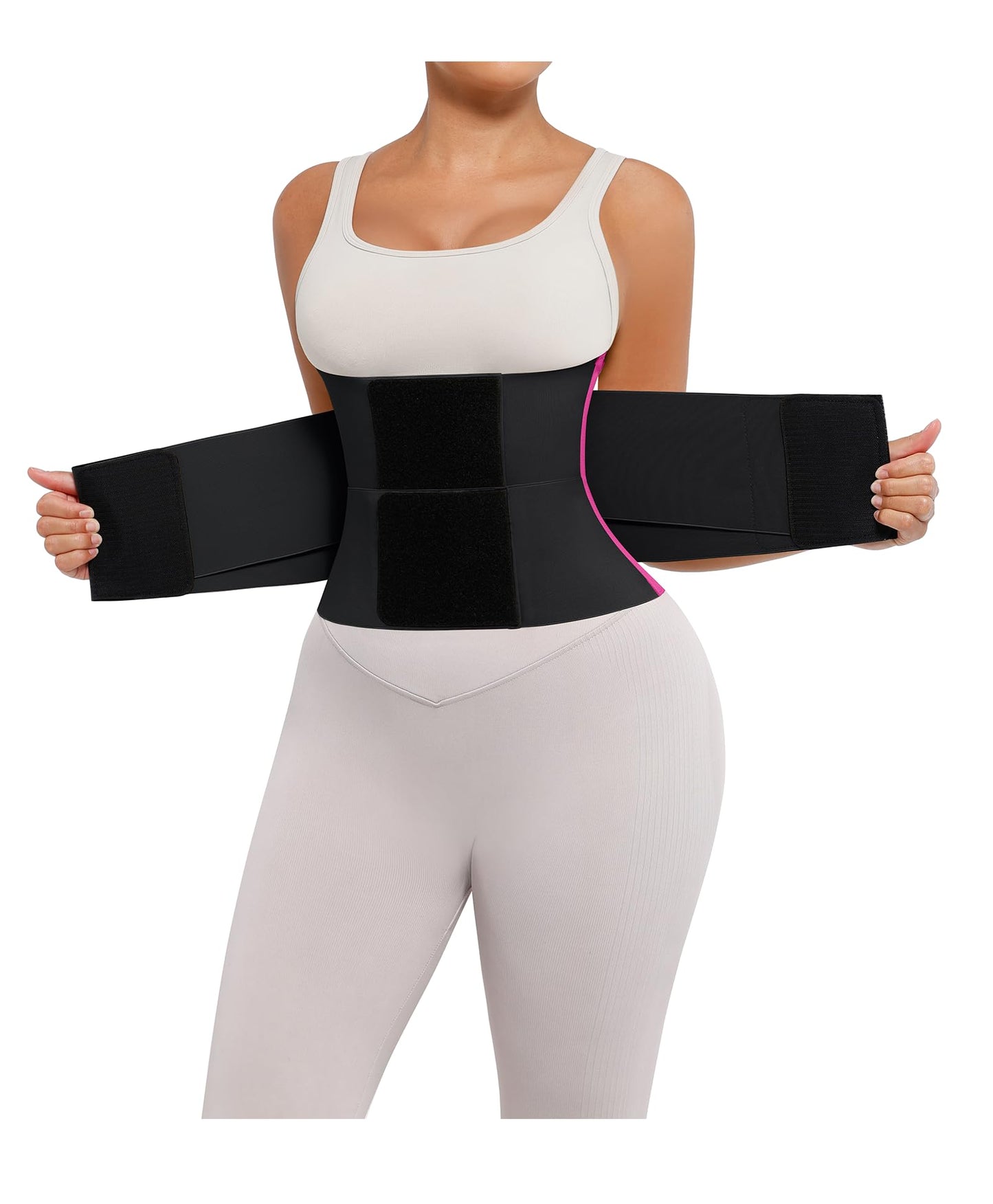 FeelinGirl Waist Trainer Belt Waist Cincher Trimmer Ab Belt Tummy Control Body Shaper with Triple Wrap Women and Men