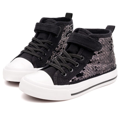 Toandon Kids Adorable Fashion High Top Casual Canvas Sneakers