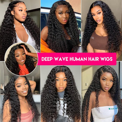 613 13x6 Lace Front Wig Human Hair 30 Inch Body Wave Blonde Wig, 200% Density Pre Plucked Blonde HD Lace Frontal Wig for Black Women