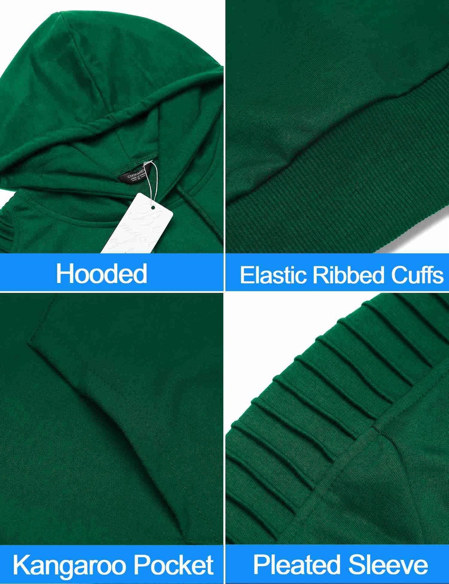 COOFANDY Men's Tracksuit 2 Piece Hoodie Sweatsuit Sets Casual Jogging Athletic Suits