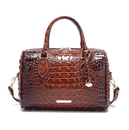 Top-Handle Crocodile Purses For Women Crossbody Leather Bags Trendy Large Capacity Tote with Shoulder Strap