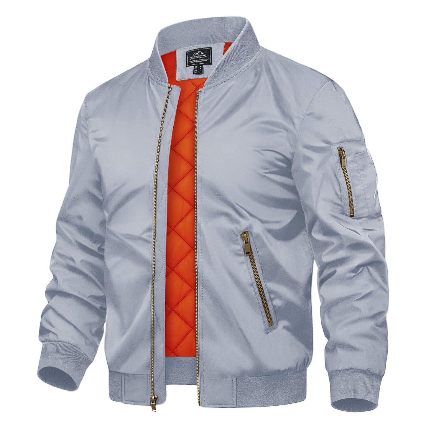 TACVASEN Men's Jackets-Bomber Jacket Fall Winter Warm Windbreaker Full Zip Casual Padded Coats