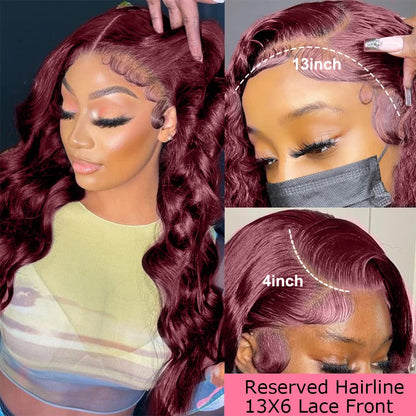 250 Density Curly Lace Front Wigs Human Hair Pre Plucked Hairline Glueless Wig 13x6 HD Lace Frontal Wigs for Women Ginger Orange Colored Ombre Wig Brazilian Virgin Hair 24 Inch