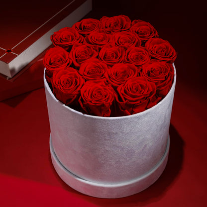 47 Flowers in a Luxury Suede Box, Birthday Gifts for Women, Preserved Flowers, Mothers Day Roses Gift for Mom, Red