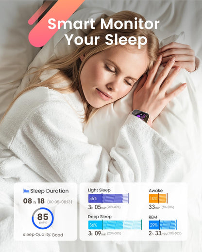 Smart Watch for Women for iPhone&Android: 100 Day+Battery Life, Smart watch(Answer/Make Calls) with 24/7 SpO2 Sleep Heart Rate Monitor,5ATM Waterproof,Fitness Tracker with 120+ Sport,Reloj Inteligente