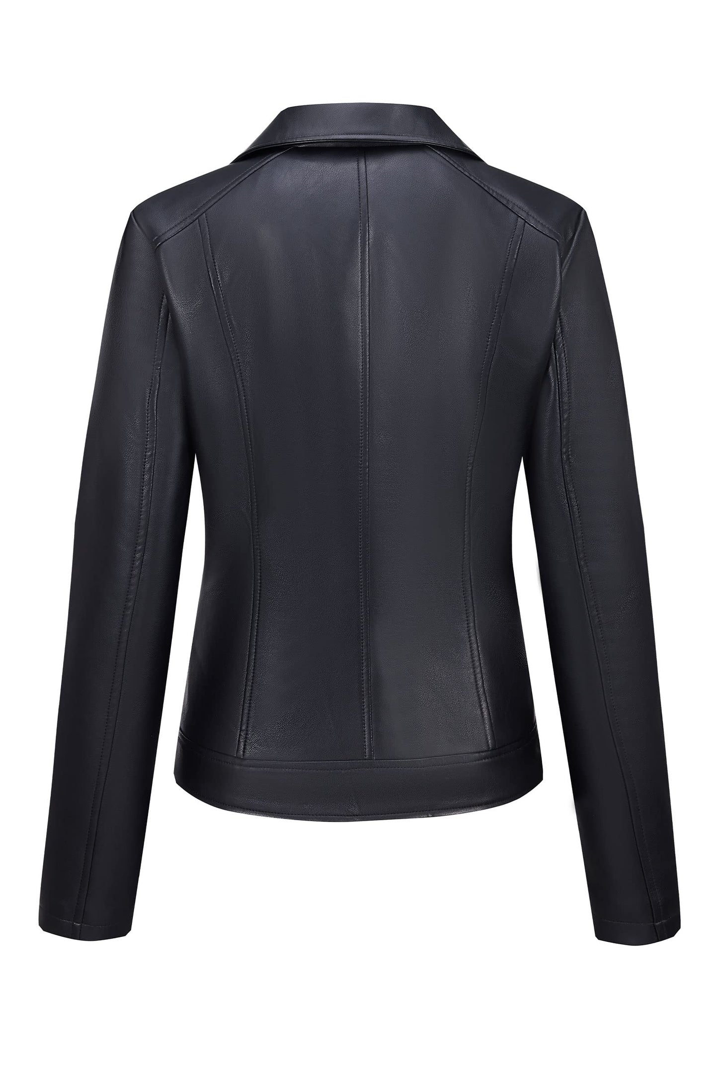 Bellivera Women's Faux Leather Casual Jacket 2025 Spring Trendy Motorcycle Outfits Lightweight Classic Coat