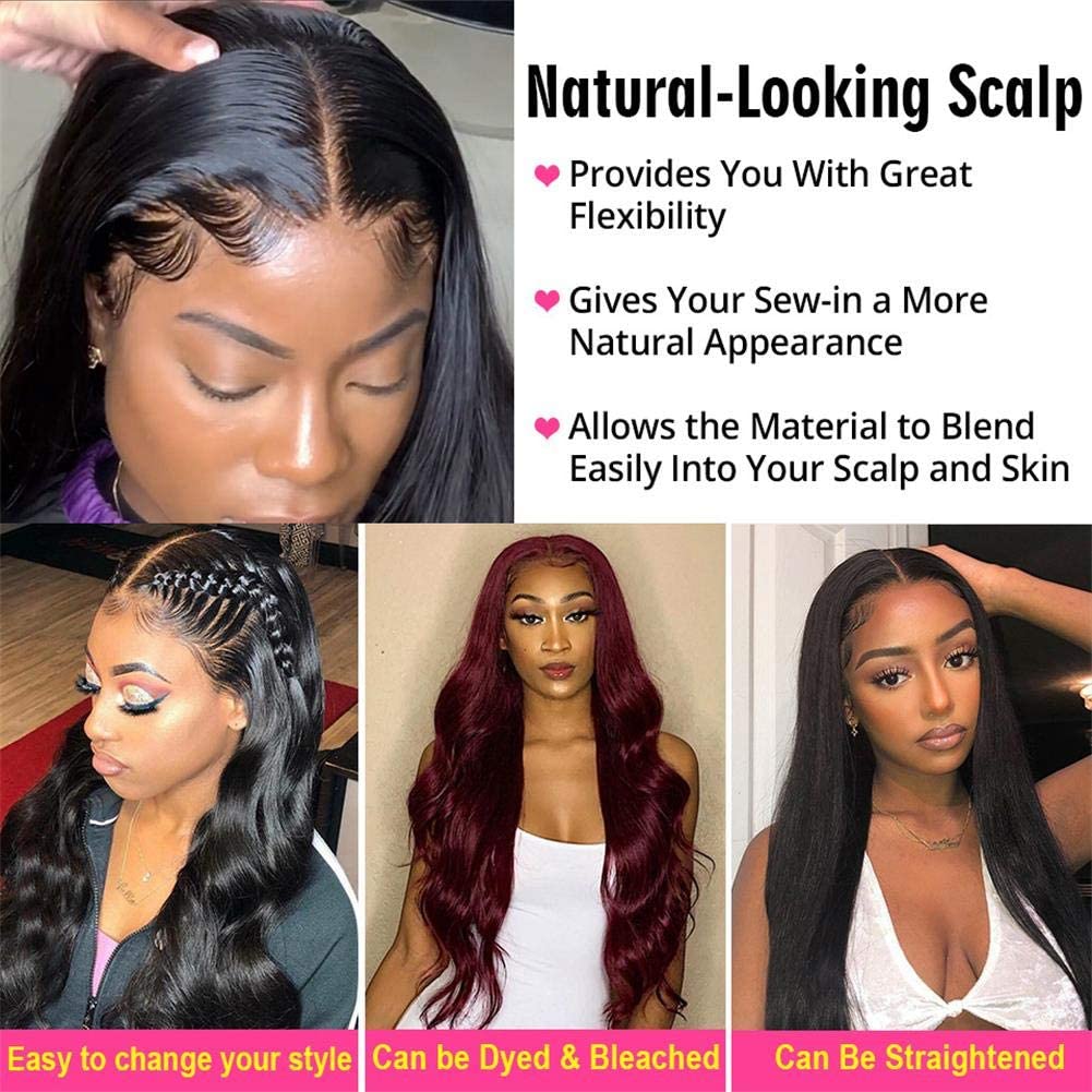 Hd Closure 5x5 Straight Closure 5x5 Transparent Lace Closure 12A Virgin Remy Human Hair Frontal Closure Pre Plucked With Baby Hair Natural Black Color(14inch)