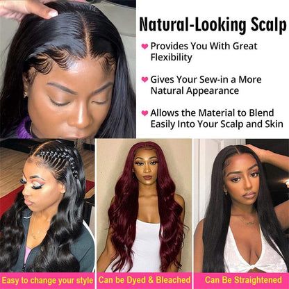 Hd Closure 5x5 Straight Closure 5x5 Transparent Lace Closure 12A Virgin Remy Human Hair Frontal Closure Pre Plucked With Baby Hair Natural Black Color(14inch)
