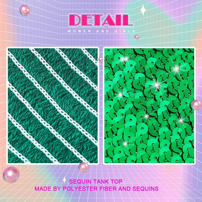 Nicute Sequin Tube Top Sparkly Crop Tops for Women
