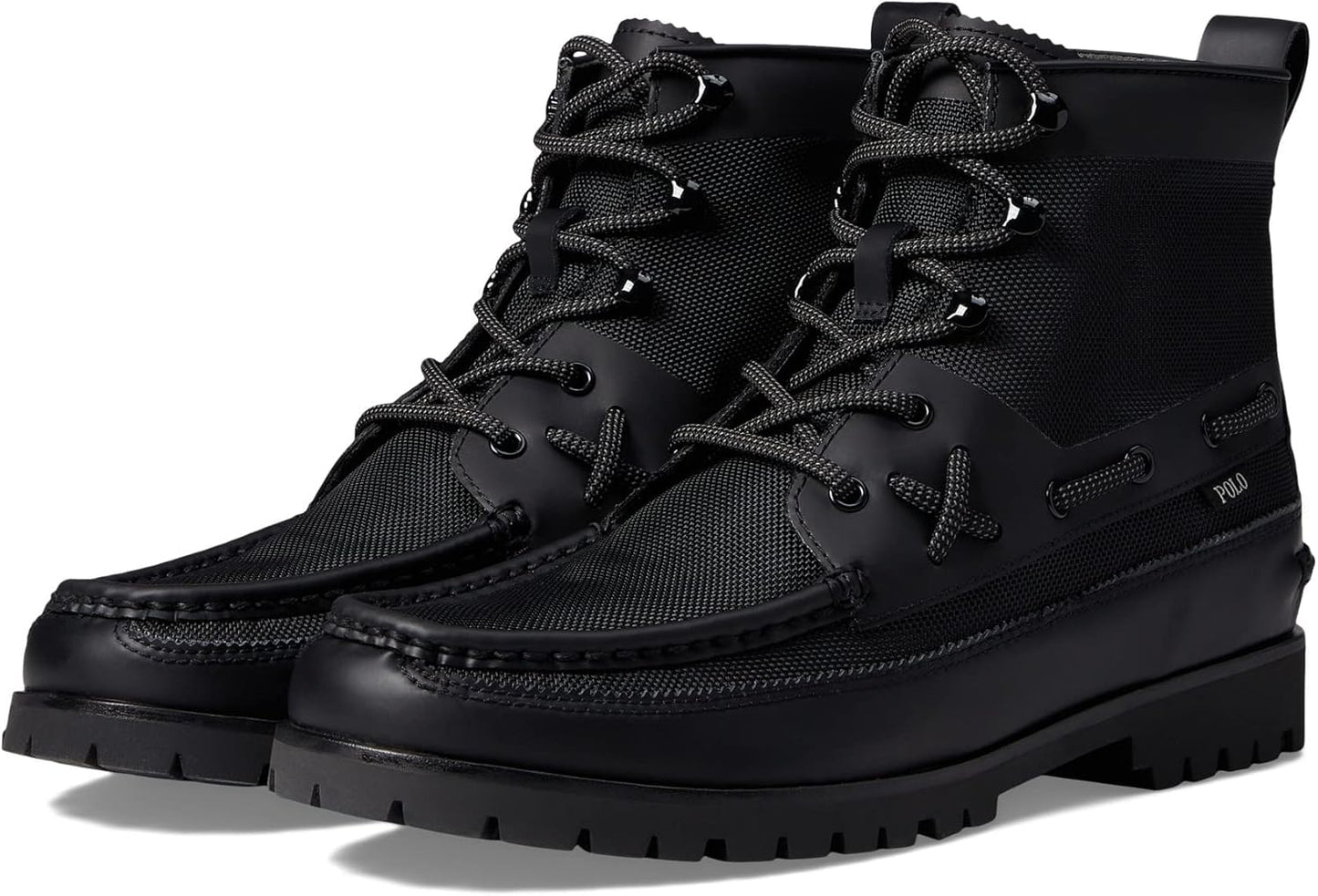 Polo Ralph Lauren Men's Ranger Mid Leather & Oxford Sneaker Boot Fashion
