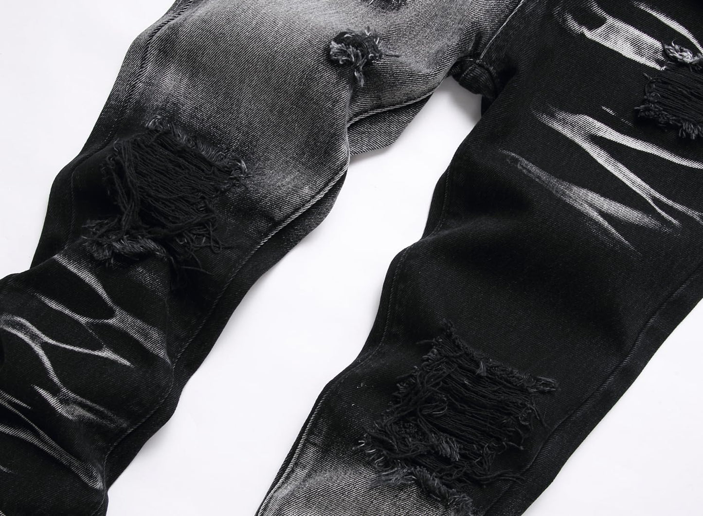 Boy's Skinny Fit Comfy Jeans Ripped Destroyed Distressed Stylish Slim Washed Denim Jeans Pants