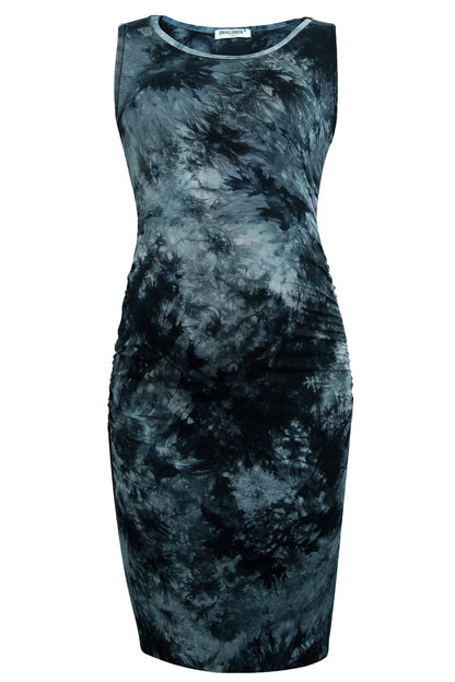Smallshow Women's Sleeveless Maternity Dress Ruched Pregnancy Clothes