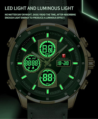Watches for Men Analog Quartz Waterproof Sport Men’s Watch Tonneau Chronograph Luminous Fashionable Unique Casual Watch with Silicone Strap