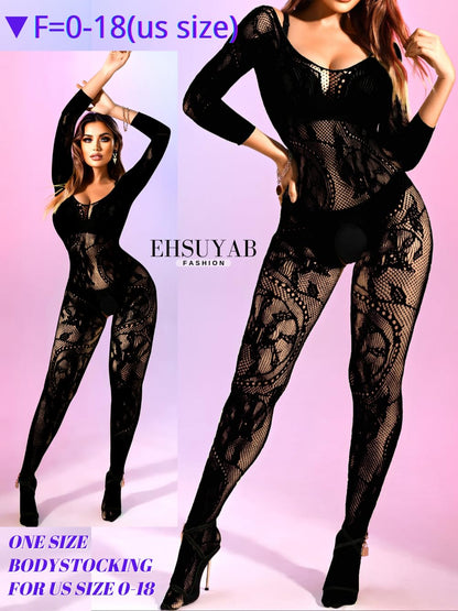 Women Sexy Body Stockings, Fishnet Bodysuit Glow Party Rave, Exotic Dancer Wear Fishnets Lingerie Outfits Plus Size
