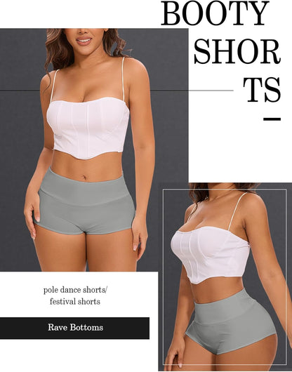 Cut Out Yoga Shorts Booty Butt Lifting Scrunch Shorts High Waisted Workout Gym Active Hot Pants