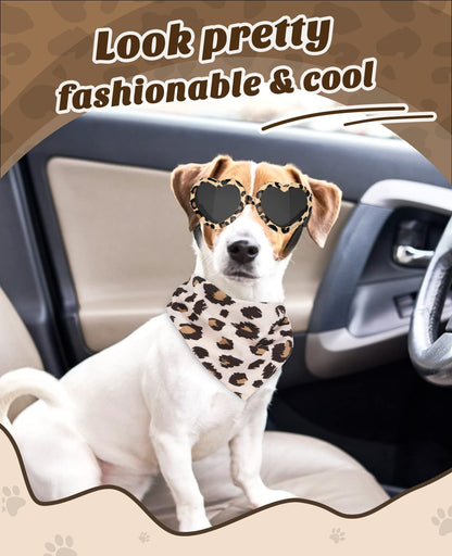 Small Dog Sunglasses UV Protection Goggles Eye Wear Protection with Adjustable Strap Doggy Heart Shape Anti-Fog Sunglasses for Pet Dogs Sun Glasses Doggie Windproof Glasses, Pink