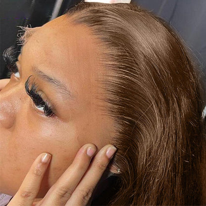 250 Density Curly Lace Front Wigs Human Hair Pre Plucked Hairline Glueless Wig 13x6 HD Lace Frontal Wigs for Women Ginger Orange Colored Ombre Wig Brazilian Virgin Hair 24 Inch