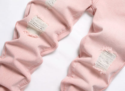 Boy's Skinny Fit Comfy Jeans Ripped Destroyed Distressed Stylish Slim Washed Denim Jeans Pants