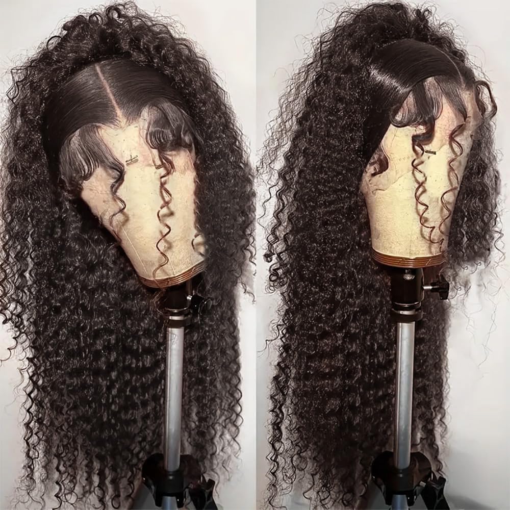 250 Density Curly Lace Front Wigs Human Hair Pre Plucked Hairline Glueless Wig 13x6 HD Lace Frontal Wigs for Women Ginger Orange Colored Ombre Wig Brazilian Virgin Hair 24 Inch