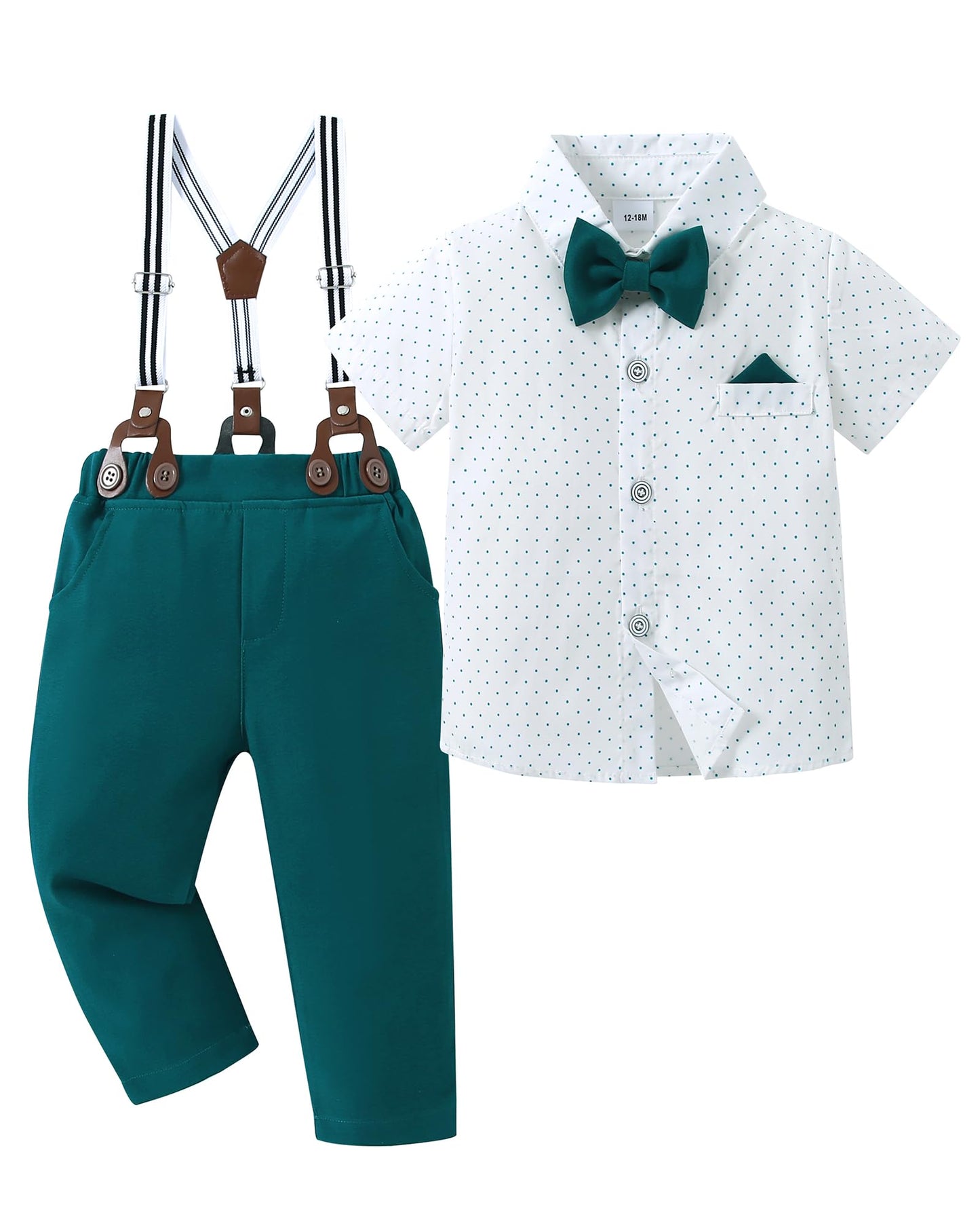 DISAUR Baby Boy Clothes Suits Toddler Dress Shirt With Bowtie Suspender Pants Outfit Sets Gentleman Wedding 1-6 Years