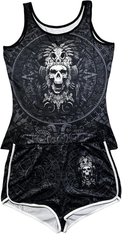 Women’s 2 Piece Pajama Set Novelty Sleeveless Tank Top and Shorts with Animal Print Comfortable Sleepwear